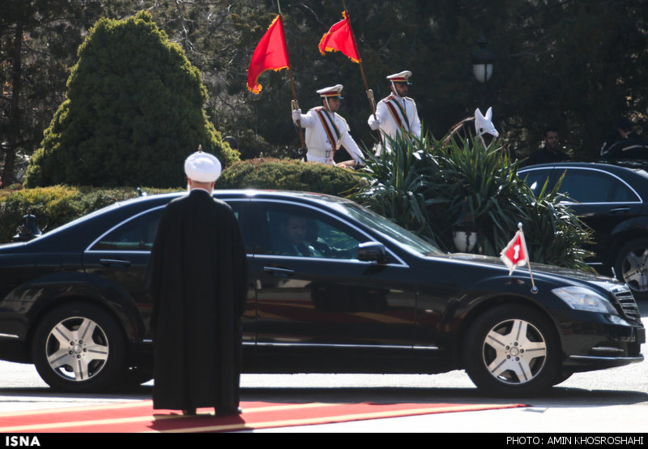 مراسم استقبال رسمی روحانی از رئیس جمهور سوییس