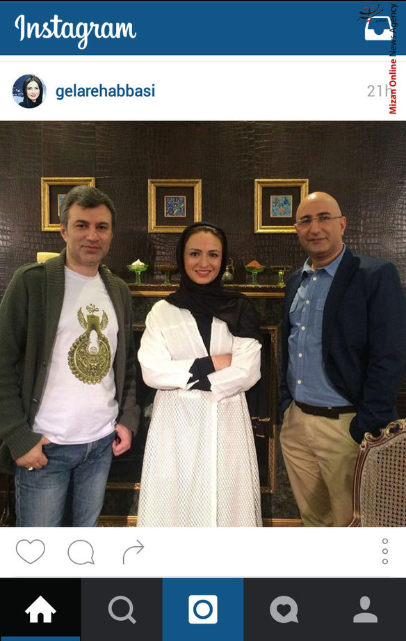 گلاره عباسی در کنار منصور ضابطیان در برنامه «صد برگ»