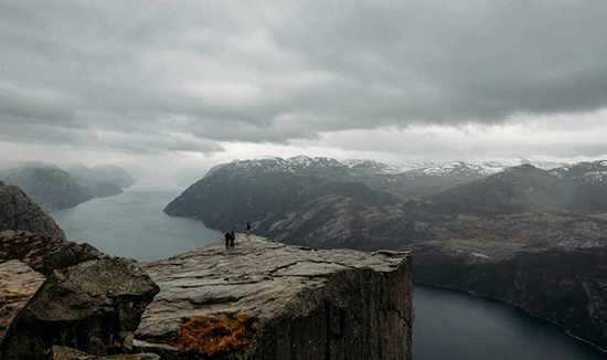 صخره ای خوش منظره در نروژ