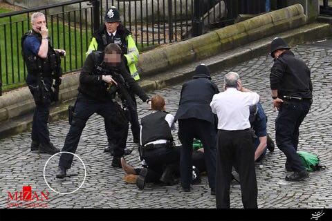 تیراندازی مقابل پارلمان انگلیس/یک نفر کشته و 11 تن زخمی شدند/حمله به دو پلیس با چاقو