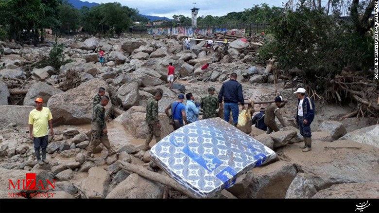 شمار تلفات رانش زمین در کلمبیا به بیش از 250 نفر رسید