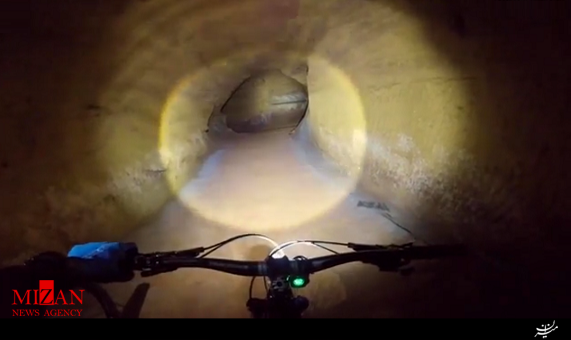 دوچرخه‌سواری هیجان‌انگیز در تونل یک معدن متروکه