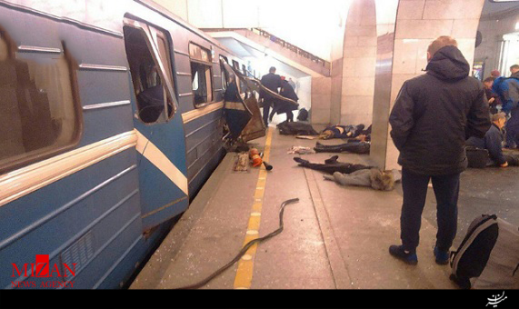 لحظه دستگیری متهم انفجار متروی سن‌پترزبورگ