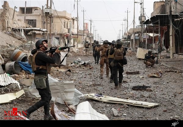 عملیات سازمان ضد تروریسم عراق برای آزادسازی محله قلیعات در موصل قدیم