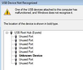 علت خطای USB Device Not Recognized چیست؟