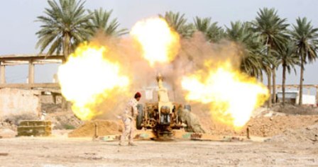 حمله توپخانه‎ای ارتش عراق به داعش در الانبار/15 تروریست به هلاکت رسیدند