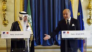 نشست خبری وزیران خارجه عربستان و فرانسه در ریاض