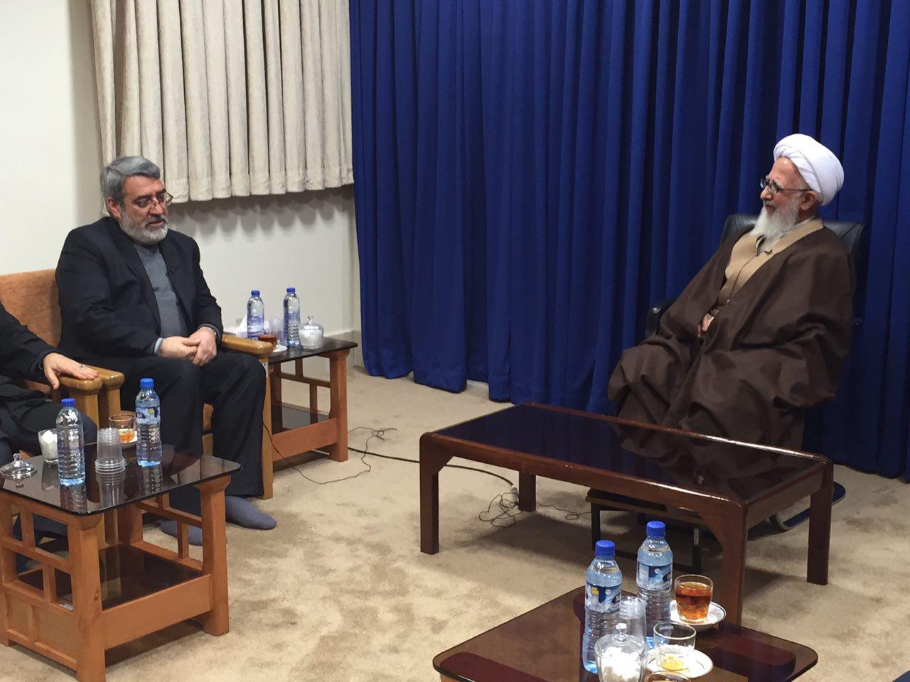 دیدار وزیر کشور با حضرات آیات مکارم شیرازی و جوادی آملی