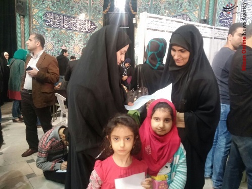 شعبه اخذ رای حسینیه ارشاد در ساعات پایان انتخابات + عکس