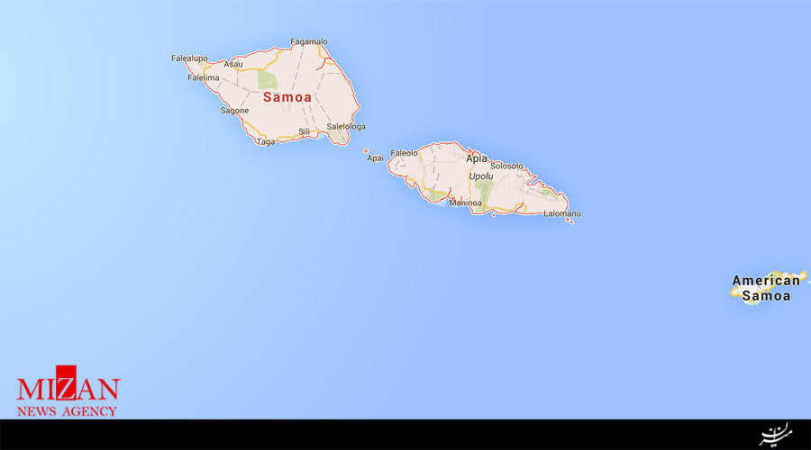 زلزله‎ای به قدرت 6.2 ریشتر جزیره ساموآ در اقیانوس آرام را لرزاند