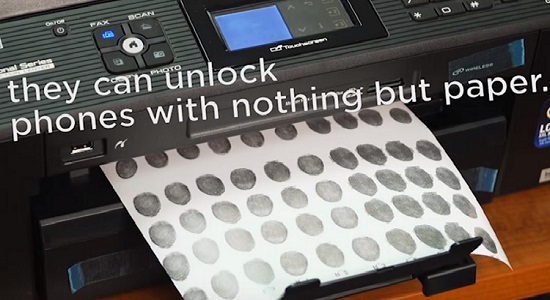 هک حسگر اثر انگشت گوشی هوشمند توسط نوع خاصی از چاپگر جوهر افشان