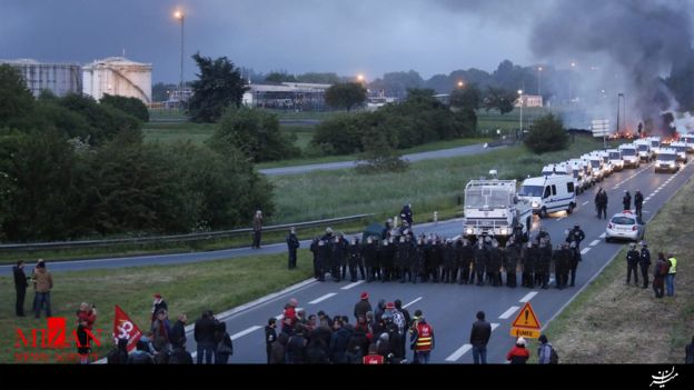 کارکنان مراکز هسته‌ای فرانسه نیز به موج اعتصاب کنندگان پیوستند