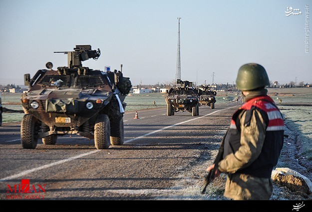 ارتش ترکیه با تجاوز به خاک سوریه، ایست بازرسی گذاشت