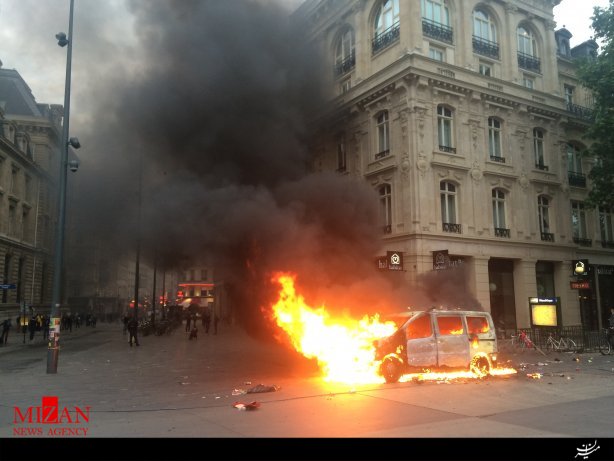 ادامه اعتراضات در فرانسه به قانون جدید کار/معترضان و پلیس درگیر شدند