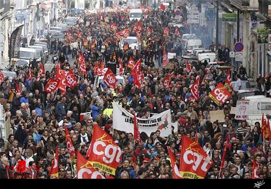 دولت فرانسه تسلیم خواسته معترضان قانون کار برای برپایی تظاهرات شد