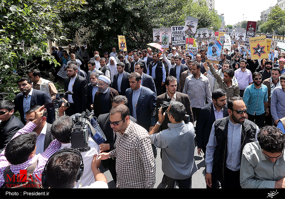 راهپیمایی روز قدس در  850 شهر کشور+تصاویر/ از غرفه ویژه 5 ایرانی مبارز با اسرائیل تا تابوت آل سعود