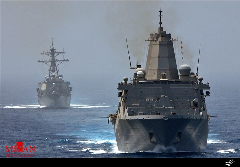 رویارویی کشتی‎های جنگی آمریکا و روسیه در آب‎های مدیترانه