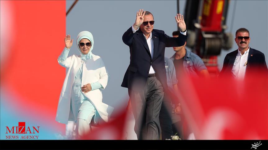 قدرت نمایی اردوغان در خیابان‎های ترکیه