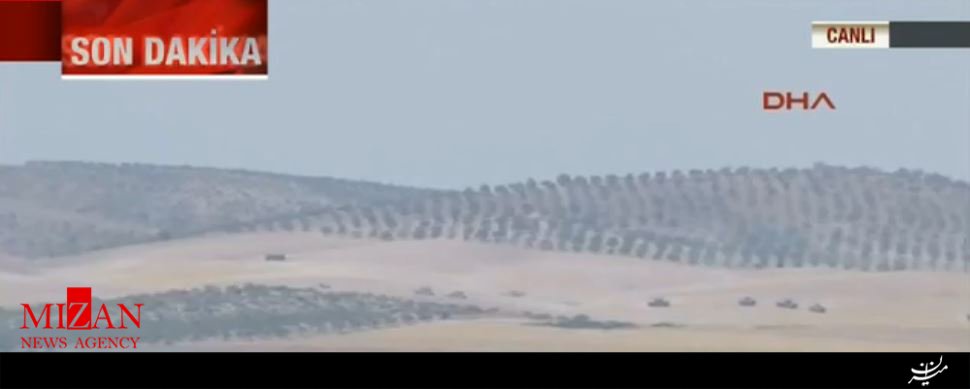 لحظه ورود تانک‌های ارتش ترکیه به داخل مرزهای سوریه + عکس