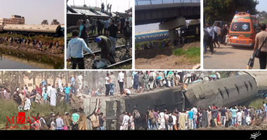 واژگون شدن واگن های یک قطار در جنوب قاهره/ 3 نفر کشته و 20 نفر دیگر زخمی شدند