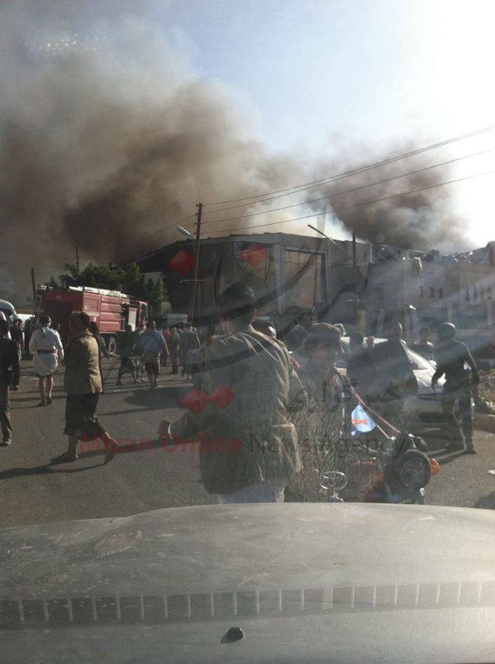 حمله جنگنده‎های عربستان به یک مراسم عزاداری در صنعا/ده ها نفر کشته و زخمی شدند+تصاویر