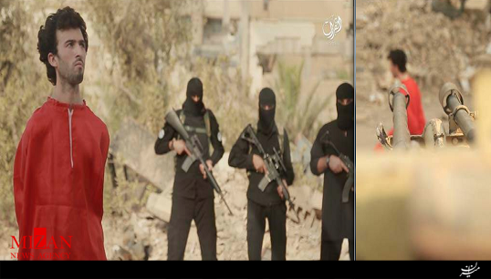 اعدام فجیع قربانی داعش با شلیک توپخانه + فیلم (16+)