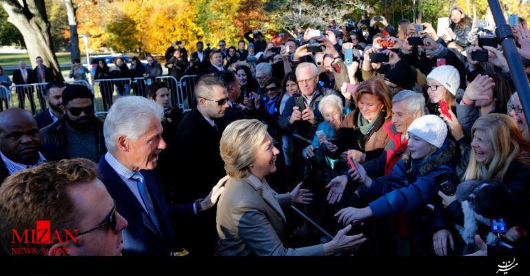 هیلاری کلینتون رای خود را به صندوق انداخت+عکس
