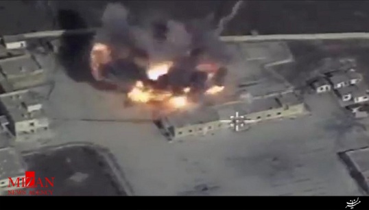 لحظه اصابت موشک‌های روسیه به تروریست‌ها + فیلم