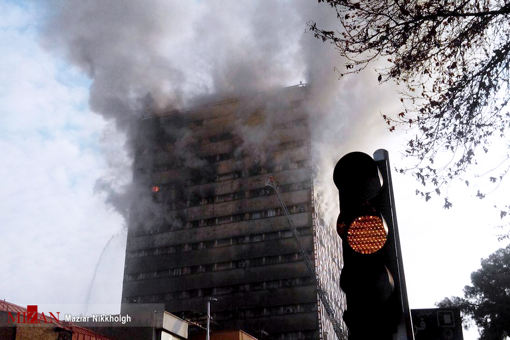 تصاویر آتش سوزی در ساختمان پلاسکو