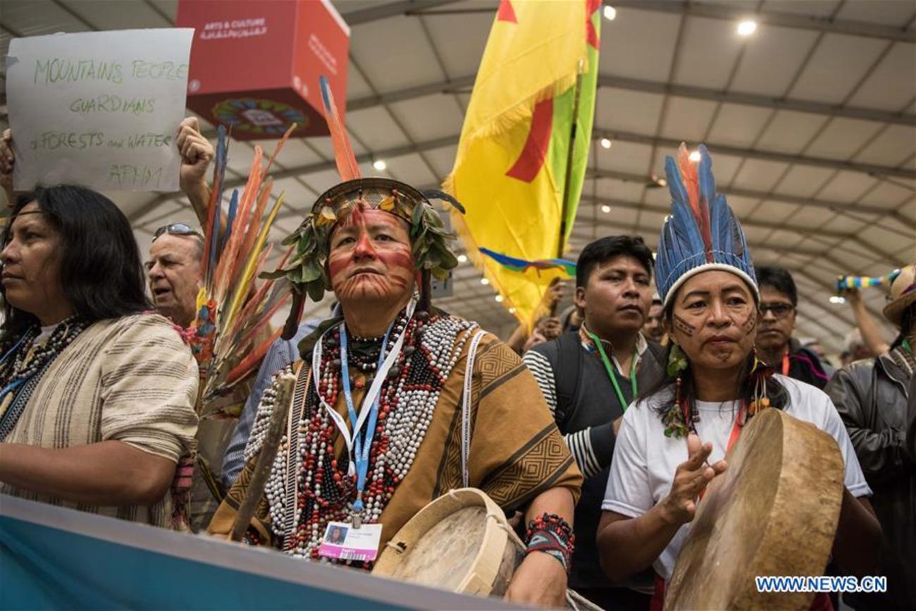 حضور بومیان سرخپوست در کنفرانس مربوط به کنوانسیون سازمان ملل متحد در مورد تغییرات آب و هوا