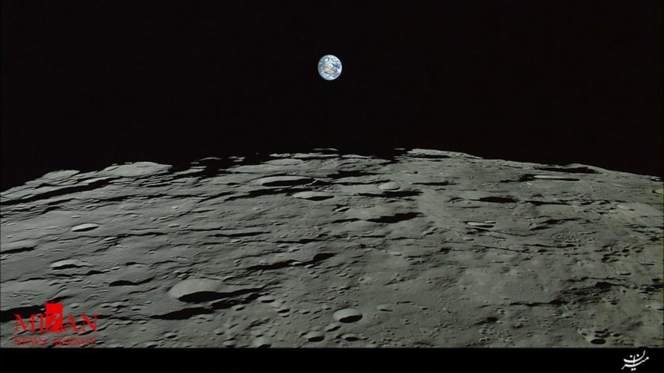 تصویری زمین از سطح ماه گرفته شده توسط فضاپیمای Kaguya