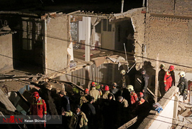 انفجار سه خانه در خیابان خلیج - تهران
