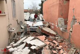 خرابی ناشی از زلزله در شهر آدی پامان در ترکیه