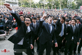 اجتماع 1500 نفری فارغ التحصیلان دانشگاهی ژاپن برای پیدا کردن شغل