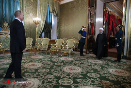 ملاقات پوتین و روحانی در کاخ کرملین