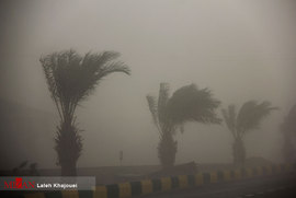 طوفان شن در فهرج کرمان
