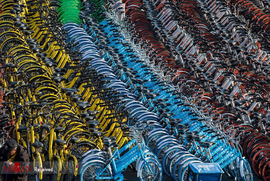 توقیف هزاران دوچرخه در شانگهای