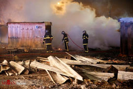 آتش‌ سوزی در اردوگاه پناه‌جویان در فرانسه