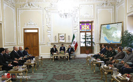 دیدار وزیر دفاع جمهوری آذربایجان با رئیس مجلس 
