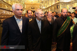 حضور رئیس مجلس شورای اسلامی در حرم حضرت احمدبن موسی شاهچراغ (ع)