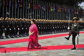 بدرقه رئیس جمهور نپال برای انجام سفر دیپلماتیک