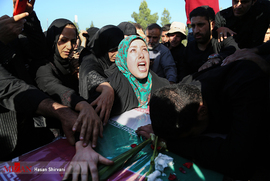 خاکسپاری شهدای حادثه تروریستی تهران در بهشت زهرا (س)
