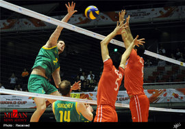 دیدار تیم های والیبال ایران و استرالیا