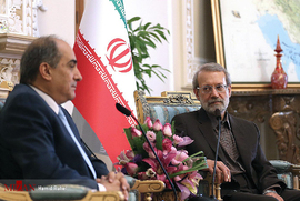 دیدار دیمیتریس سیلوریس، رئیس مجلس قبرس با علی لاریجانی رئیس مجلس شورای اسلامی