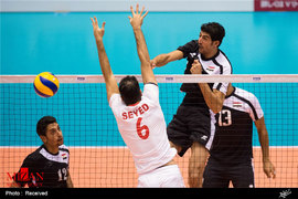دیدار تیم های والیبال ایران و مصر