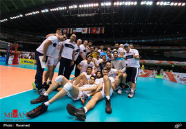 دیدار تیم های والیبال ایران و مصر