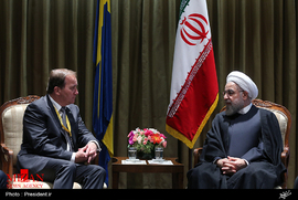 دیدار دکتر روحانی با نخست وزیر سوئد
