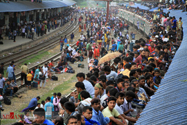 وضعیت قطارهای مسافربری بنگلادش در تعطیلات عید قربان