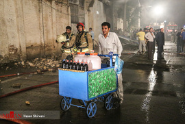 آتش سوزی در انبار پلاستیک خیابان منصور تهران
