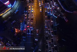 تک عکس/ ترافیک شبانه
